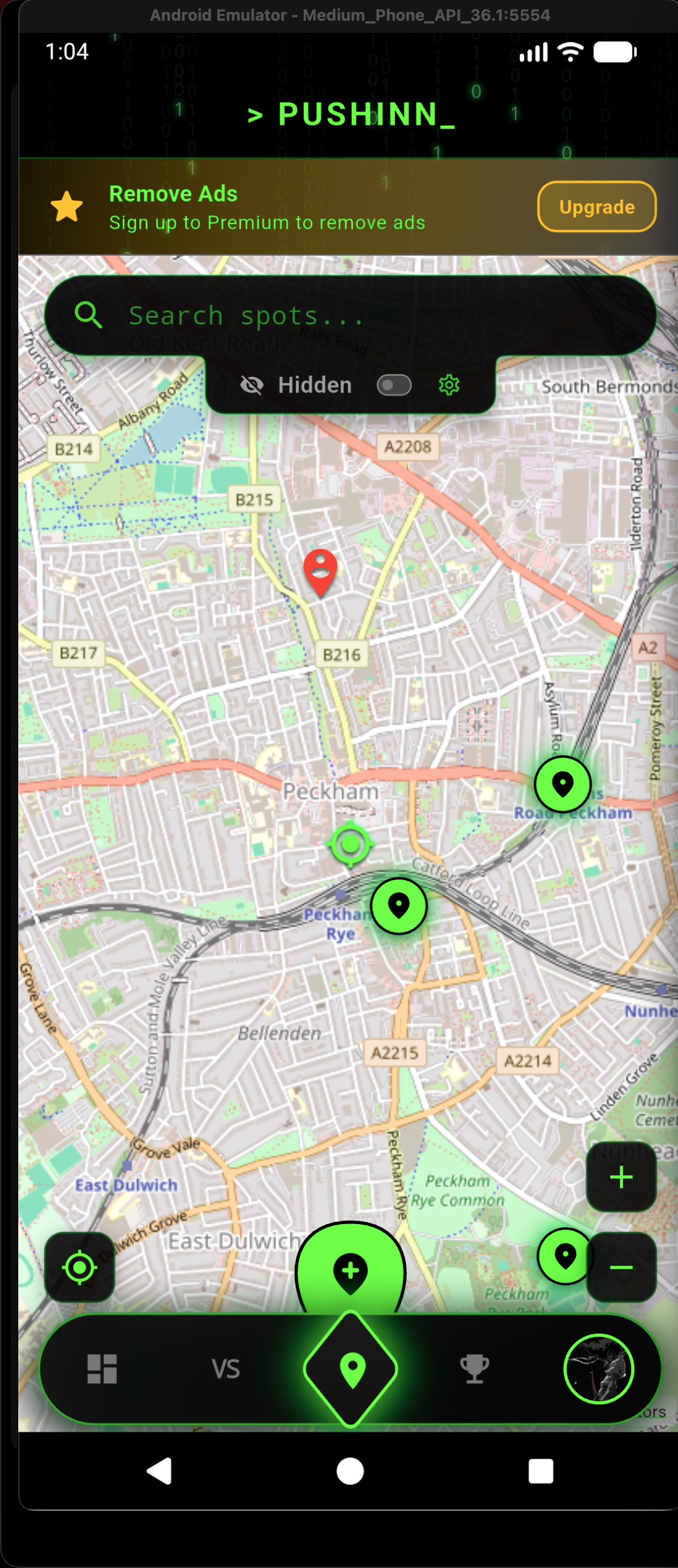Pushinn Interface